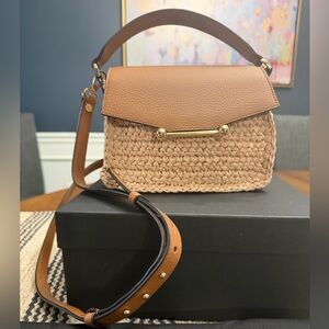NWT Strathberry Nano Raffia Handbag - Tan